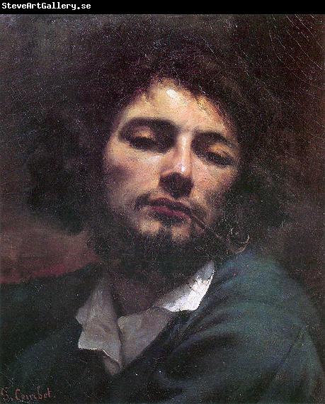 Gustave Courbet Self portrait with pipe.